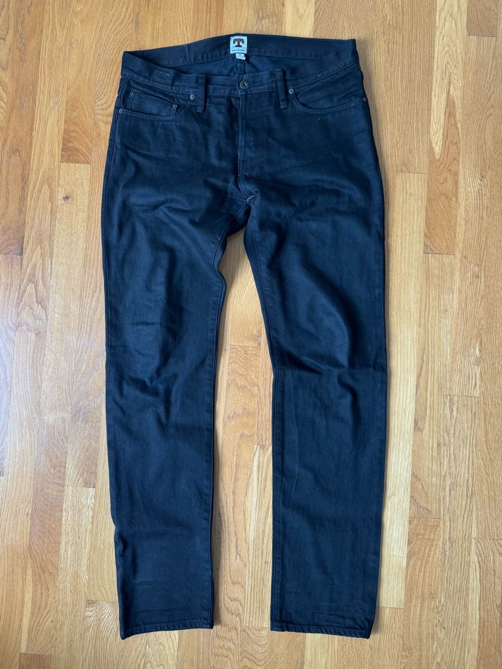 Tellason Men's Slim Straight Jeans in Black